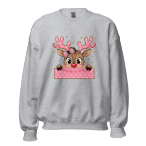 Pink Reindeer Crewneck